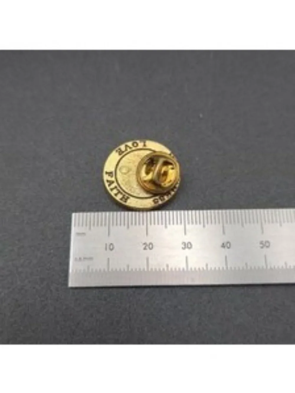 Vintage Gold Tone Love Button Rhinestone Gemstone Sewing Accent Lapel Pin A8340